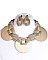 LRG DISCS CHAINED BIB NECKLACE SET