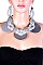 LRG DISCS CHAINED BIB NECKLACE SET