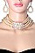 MULTI LAYER PEARL CHOKER NECKLACE SET