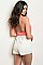 Plunging Wrapped Neckline and a Belt Detail Accented Romper - Pack of 6 Pieces