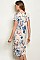 Front Gathered Scoop Neck Floral Midi Dress - Pack of 6 Pieces