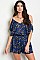 Drop Cold Shoulder Floral Print Smock Waist Romper - Pack of 6 Pieces
