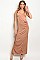 Sleeveless Wrap Satin Maxi Dress - Pack of 6 Pieces