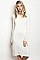 Long Sleeve Ribbed Crew Neck Midi Dress - Pack of 6 Pieces
