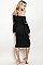 Drop Sleeve Off the Shoulder Fitted Midi Dress - Pack of 6 Pieces