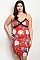 Floral Plus Size Fitted Bodycon Dress - Pack of 8 Pieces