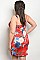 Floral Plus Size Fitted Bodycon Dress - Pack of 8 Pieces