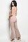Sleeveless V-neck Leg Detailed Fitted Jumpsuit - Pack of 6 Pieces
