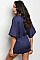 V-neck Smocked Waist Satin Romper - Pack of 6 Pieces