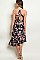 Sleeveless Asymmetric Floral Print Midi Dress - Pack of 6 Pieces