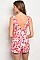 Sleeveless Plunging Neckline Floral Print Romper - Pack of 6 Pieces