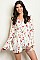 Long Bell Sleeve Smock Waist Floral Print Romper - Pack of 6 Pieces