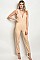Sleeveless Deep Neckline Fitted Waist Lace up Sides Jumpsuit - Pack of 6 Pieces