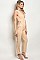 Sleeveless Deep Neckline Fitted Waist Lace up Sides Jumpsuit - Pack of 6 Pieces