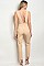 Sleeveless Deep Neckline Fitted Waist Lace up Sides Jumpsuit - Pack of 6 Pieces