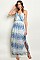 Sleeveless V-neck Smock Waist Floral Maxi Dress - Pack of 6 Pieces