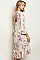 Bell Sleeves Floral Print Midi Dress - Pack of 6 Pieces