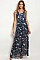 Sleeveless Back Flaunt Floral Print Maxi Dress - Pack of 6 Pieces