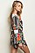 Long Bell Sleeve Crochet Trim Floral Print Romper - Pack of 6 Pieces