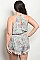 Plus Size Sleeveless Crochet Trim Floral Romper - Pack of 6 Pieces
