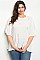 Plus Size Short Sleeve Plus Size Ruffled Jersey Tunic Top - Pack of 6 Pieces