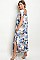 Short Sleeves Side Slit Floral Print Maxi Dress - Pack of 6 Pieces