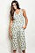 Sleeveless V-neck Capri Floral Jumpsuit - Pack of 6 Pieces