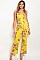 Sleeveless Full Floral Print Jumpsuit - Pack of 6 Pieces