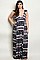 Plus Size Sleeveless Deep V-neck Printed Maxi Dress - Pack of 6 Pieces
