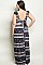 Plus Size Sleeveless Deep V-neck Printed Maxi Dress - Pack of 6 Pieces