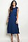 Sleeveless Side Ruffles Midi Dress - Pack of 6 Pieces