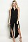 Sleeveless V-neck Halter  Jersey Slit Jumpsuit - Pack of 6 Pieces