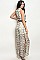 Sleeveless Button Down Snake Print Tunic Maxi Dress - Pack of 6 Pieces
