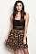 Sleeveless Lace Detail Leopard Print Dress - Pack of 6 Pieces