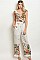 Sleeveless V-neck Floral Print Jumpsuit - Pack of 6 Pieces