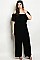 Plus Size Short Sleeve Off the Shoulder Velvet Jumpsuit - Pack of 6 Pieces