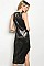 Sleeveless Side Slit Metallic Midi Dress - Pack of 6 Pieces