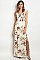 Sleeveless V-neck Floral Print Maxi Dress - Pack of 6 Pieces