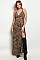 Sleeveless V-neck Leopard Print Maxi - Pack of Dress - Pack of 6 Pieces