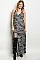 Sleeveless V-neck Leopard Print Maxi - Pack of Dress - Pack of 6 Pieces