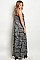 Sleeveless V-neck Leopard Print Maxi - Pack of Dress - Pack of 6 Pieces