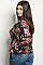 Plus Size Long Sleeve Bold Floral Top - Pack of 6 Pieces
