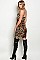 Sleeveless Scoop Neck Leopard Print Bodycon Dress - Pack of 6 Pieces