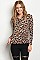 Long Sleeves Hooded Leopard Print Top - Pack of 6 Pieces