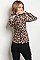 Long Sleeves Hooded Leopard Print Top - Pack of 6 Pieces