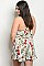 Plus Size sleeveless V-neck Floral Print Romper - Pack of 7 Pieces
