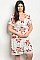 Plus Size Short Sleeve V-neck Printed Tunic Dress - Pack of 6 Pieces