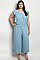 Plus Size Sleeveless Scoop Neck Ruffled Jumpsuit - Pack of 6 Pieces