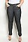 Plus Size Elastic Waistband Skinny Stretch Pants - Pack of 6 Pieces