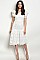 Flutter Sleeve Full Lace Midi Dress - Pack of 6 Pieces